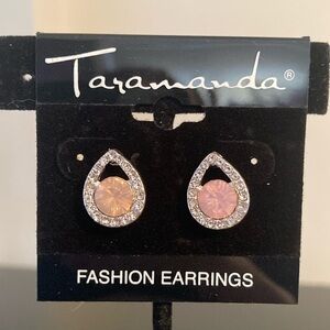 Taramanda Sparkling Pink Teardrop Earrings